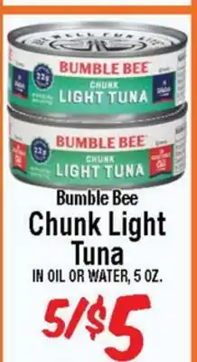 Western Beef Bumble Bee Chunk Light Tuna offer