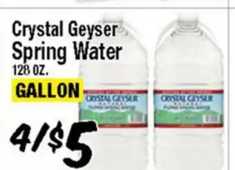 Western Beef Crystal Geyser Spring Water offer