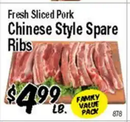 Western Beef Fresh Sliced Pork Chinese Style Spare Ribs offer