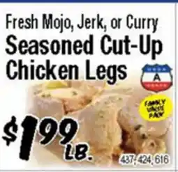 Western Beef Fresh Mojo, Jerk, or Curry Seasoned Cut-Up Chicken Legs offer