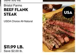 Bristol Farms Bristol Farms BEEF FLANK STEAK offer