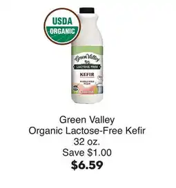 Bristol Farms Green Valley Organic Lactose-Free Kefir offer