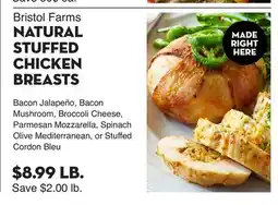 Bristol Farms Bristol Farms NATURAL STUFFED CHICKEN BREASTS offer