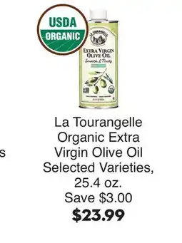 Bristol Farms La Tourangelle Organic Extra Virgin Olive Oil offer