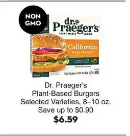 Bristol Farms Dr. Praeger's Plant-Based Burgers offer