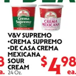 La Chiquita Food Market V&V SUPREMO •CREMA SUPREMO •DE CASA CREMA MEXICANA offer