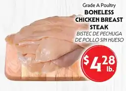 La Chiquita Food Market Grade A Poultry BONELESS CHICKEN BREAST STEAK offer