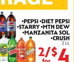 La Chiquita Food Market •PEPSI •DIET PEPSI •STARRY •MTN DEW •MANZANITA SOL •CRUSH offer