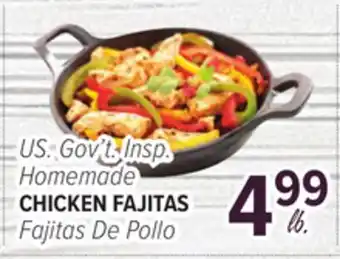 Cermak Fresh Market US. Gov't Insp. Homemade CHICKEN FAJITAS offer