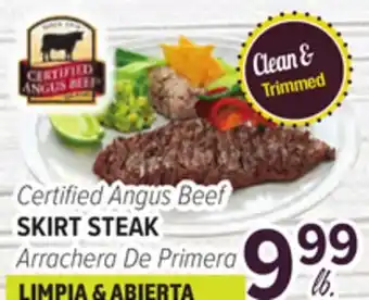 Cermak Fresh Market Certified Angus Beef SKIRT STEAK offer