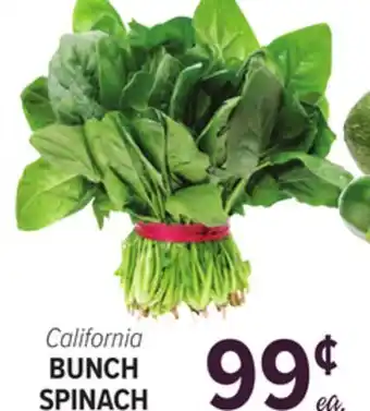 Cermak Fresh Market California BUNCH SPINACH offer