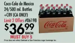 Smart & Final Coca-Cola de Mexico bottles offer