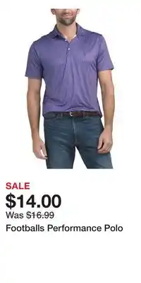 TJ Maxx Footballs Performance Polo offer