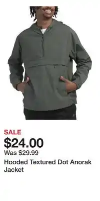 TJ Maxx Hooded Textured Dot Anorak Jacket offer