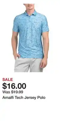 TJ Maxx Amalfi Tech Jersey Polo offer