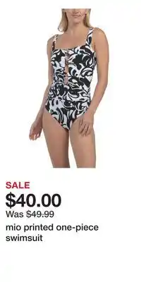 TJ Maxx mio printed one-piece swimsuit offer