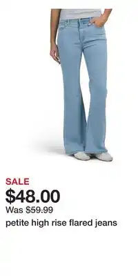 TJ Maxx petite high rise flared jeans offer