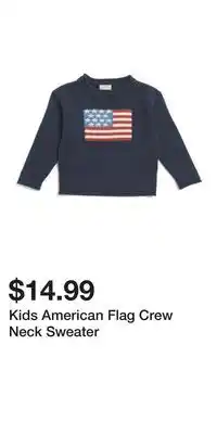 TJ Maxx Kids American Flag Crew Neck Sweater offer