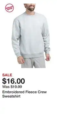 TJ Maxx Embroidered Fleece Crew Sweatshirt offer