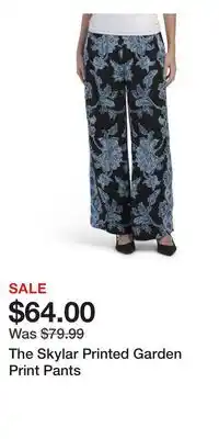 TJ Maxx The Skylar Printed Garden Print Pants offer