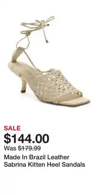 TJ Maxx Made In Brazil Leather Sabrina Kitten Heel Sandals offer