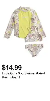 TJ Maxx Little Girls 3pc Swimsuit And Rash Guard offer