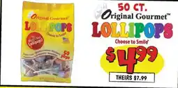 Ollie's 50 Ct. original Gourmet LOLLIPOPS offer