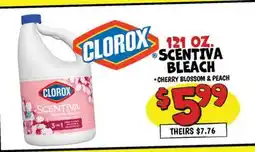 Ollie's CLOROX 121 OZ. SCENTIVA BLEACH offer