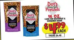 Ollie's Dot's Homestyle Pretzels 16 OZ offer