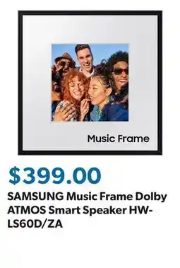 Sam's Club SAMSUNG Music Frame Dolby ATMOS Smart Speaker HW-LS60D/ZA offer