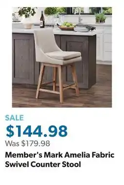 Sam's Club Member's Mark Amelia Fabric Swivel Counter Stool offer