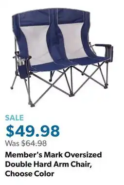 Sam's Club Member's Mark Oversized Double Hard Arm Chair, Choose Color offer