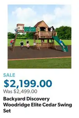 Sam's Club Backyard Discovery Woodridge Elite Cedar Swing Set offer