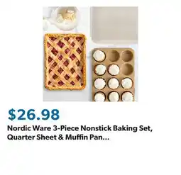 Sam's Club Nordic Ware 3-Piece Nonstick Baking Set, Quarter Sheet & Muffin Pan with Cover offer