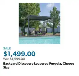 Sam's Club Backyard Discovery Louvered Pergola, Choose Size offer