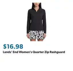 Sam's Club Lands' End Women's Quarter Zip Rashguard offer