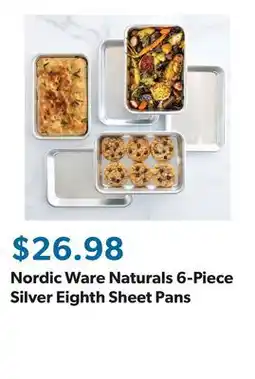 Sam's Club Nordic Ware Naturals 6-Piece Silver Eighth Sheet Pans offer
