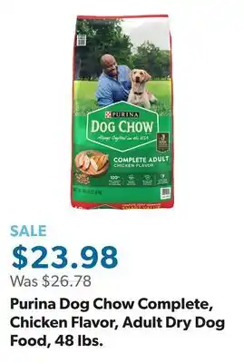 Sam's Club Purina Dog Chow Complete, Chicken Flavor, Adult Dry Dog Food, 48 lbs offer