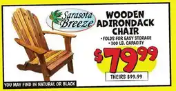 Ollie's WOODEN ADIRONDACK CHAIR offer