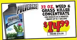 Ollie's 32 OZ. WEED & PULVERIZE GRASS KILLER CONCENTRATE offer