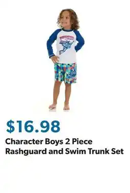 Sam's Club Character Boys 2 Piece Rashguard and Swim Trunk Set offer