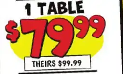 Ollie's 1 TABLE offer