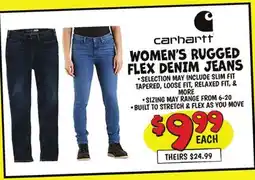 Ollie's carhartt WOMEN'S RUGGED FLEX DENIM JEANS offer