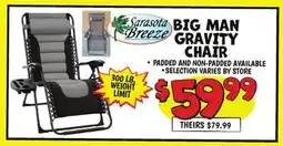 Ollie's BIG MAN GRAVITY CHAIR offer