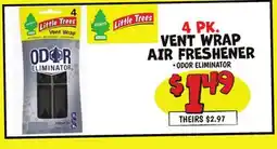 Ollie's Little Trees 4 РК. VENT WRAP AIR FRESHENER offer