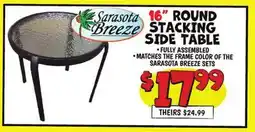 Ollie's Sarasota Breeze 16 ROUND STACKING SIDE TABLE offer