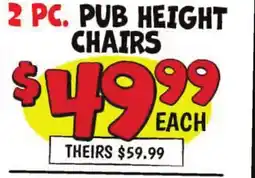Ollie's 2 PC. PUB HEIGHT CHAIRS offer