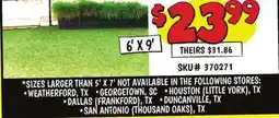 Ollie's 6' X 9' ARTIFICIAL GRASS CARPET offer