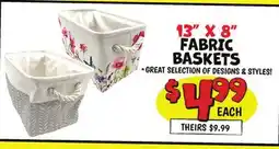 Ollie's 13 X 8 FABRIC BASKETS offer