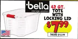 Ollie's 42 QT. TOTE WITH LOCKING LID offer